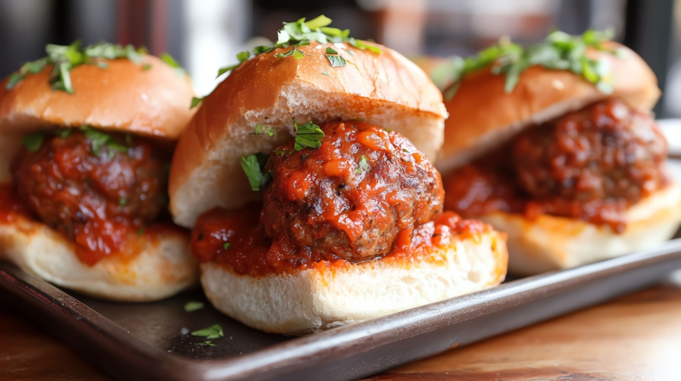 Grilled meatball sliders super bowl party on the grill